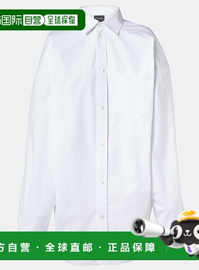 香港直邮Balenciaga 巴黎世家 女士 宽松款棉府绸衬衫 000895