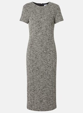 潮奢 MaxMara 麦斯玛拉 女士 Giugno 棉质羊毛混纺中长连衣裙