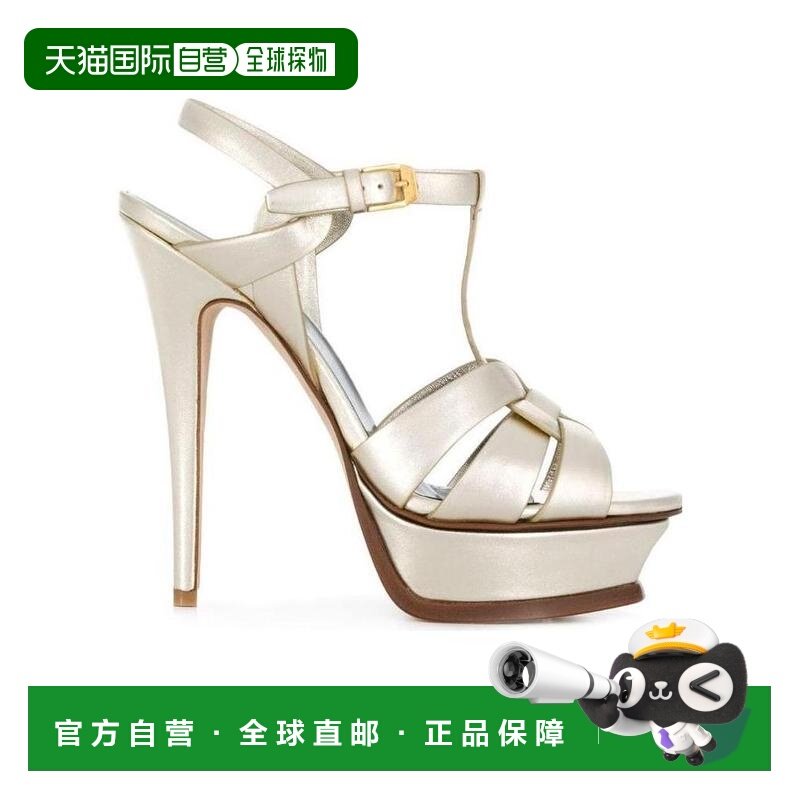 1h可退 香港直邮Saint Laurent Tribute 露趾高跟凉鞋 5342770PS0