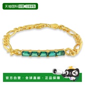 max2 自营 打造 TGW mimi 镀黄纯银祖母绿生辰石链式 手