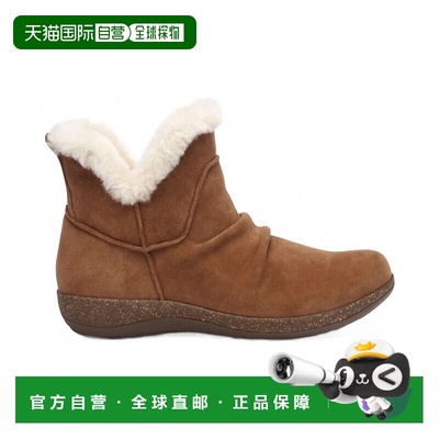 自营aetrex干邑色女式雷米舒适脚踝靴 美国奥莱直发