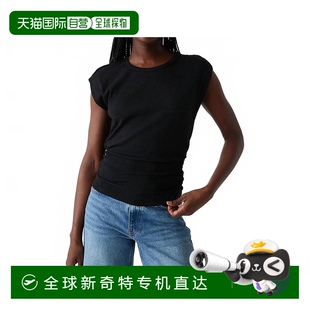 michael Joni 自营 stars女式 美国奥莱直发 Power肩部上衣 黑色
