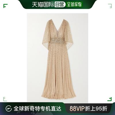 香港直邮潮奢 Jenny Packham 女士 Sissy 披肩式精饰薄纱睡裙 JPE