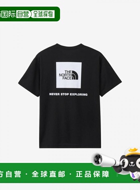 日本直邮THE NORTH FACE 男士短袖后背方形徽标T恤 NT32447-K2 短