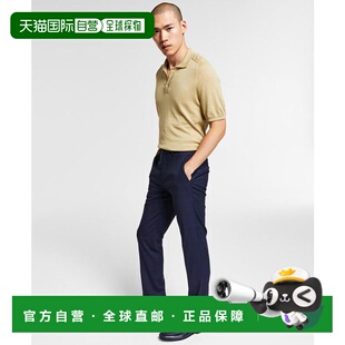 III Bar 男士 紧身抗皱羊毛西装 专为梅 1h可退 单裤 美国直邮