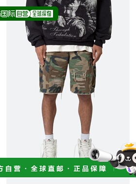 1h可退 【美国直邮】mnml 破洞工装短裤 - 迷彩