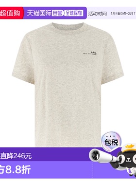 香港直邮潮奢 A.P.C. 女士 徽标印花T恤 COHBOM26404ECRU