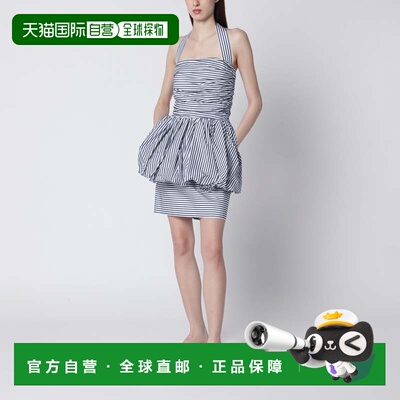 1h可退 香港直邮Patou 女士 bloomer 迷你条纹背部开口连衣裙 DR2