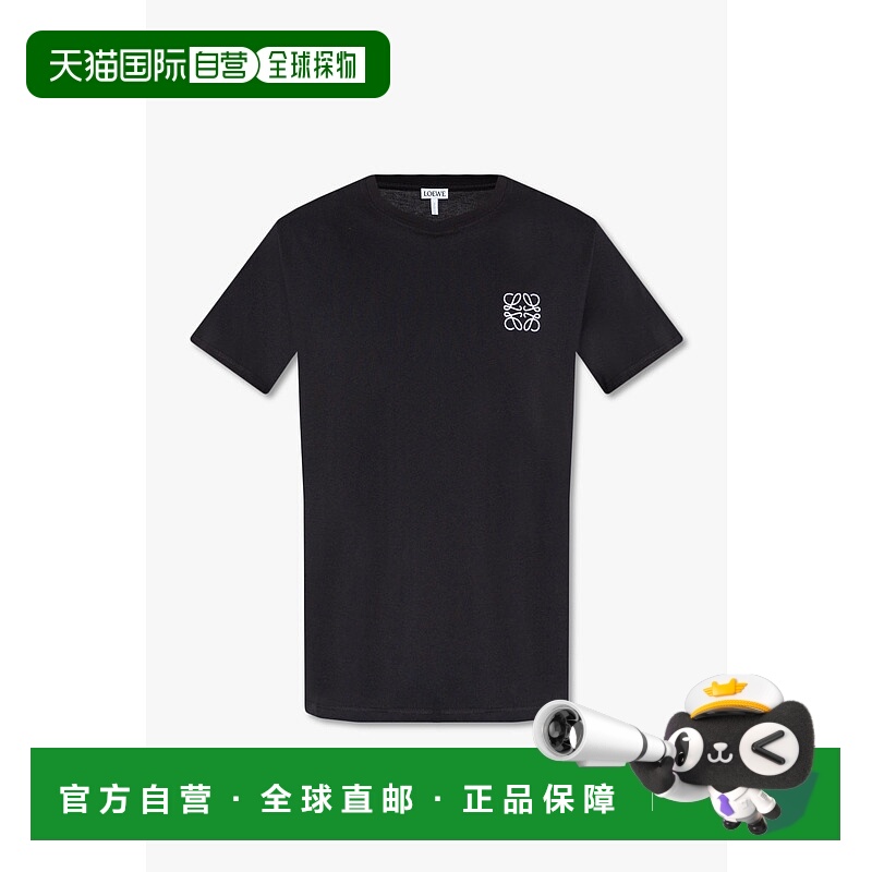 1h可退 香港直邮LOEWE 男士T恤 H526Y22X750BLACK CO 黑色 T-shir