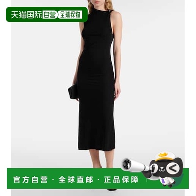 1h可退 香港直邮Courreges 女士 垂褶长款连衣裙 black黑色 舒适