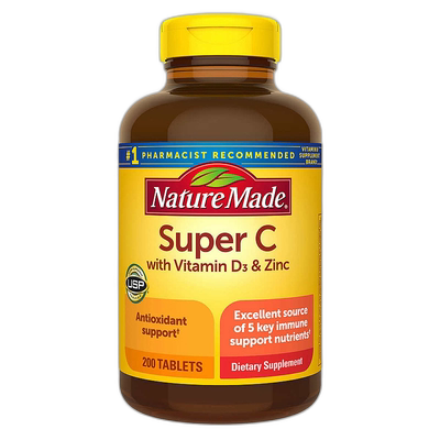 美国直邮Nature Made天维美综合维生素C片剂200粒更易吸收