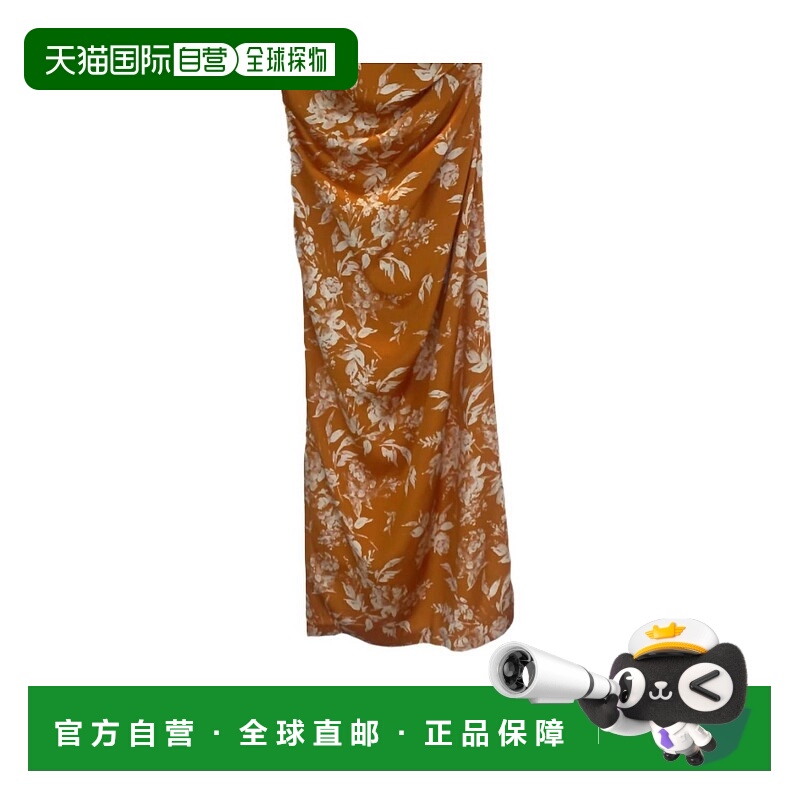 自营 rosie assoulin橙色垫肩连衣裙 美国奥莱直发