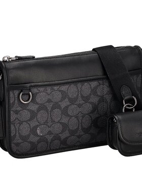 日本直邮COACH蔻驰男士斜挎包CW373轻奢休闲复古经典实用拉链