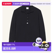 香港直邮Courreges Polo 女士 1h可退 黑色 Oversized 衫 126JPO0