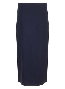 CHLOÉ 女士半身裙 CH24AJU1206448B AW2024 蓝色 wool midi skirt
