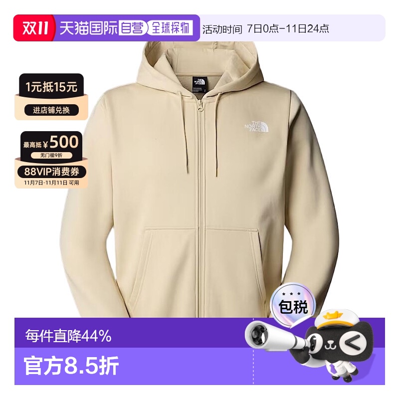 香港直邮THE NORTH FACE/北面 男女同款 薄绒拉链卫衣开衫 NF0A89