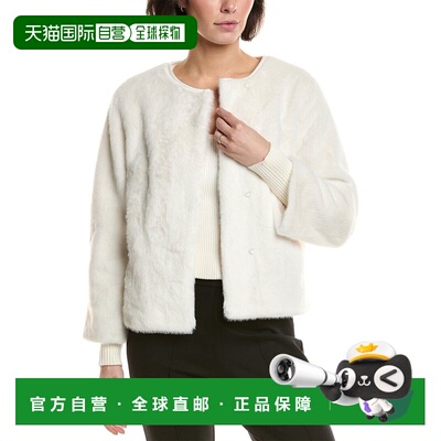 自营T Tahari Vegan-Fur Jacket - white 美国奥莱直发