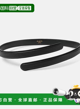 1h可退 香港直邮Alaia 女士 Flex 细款扭纹皮带腰带 black黑色 舒