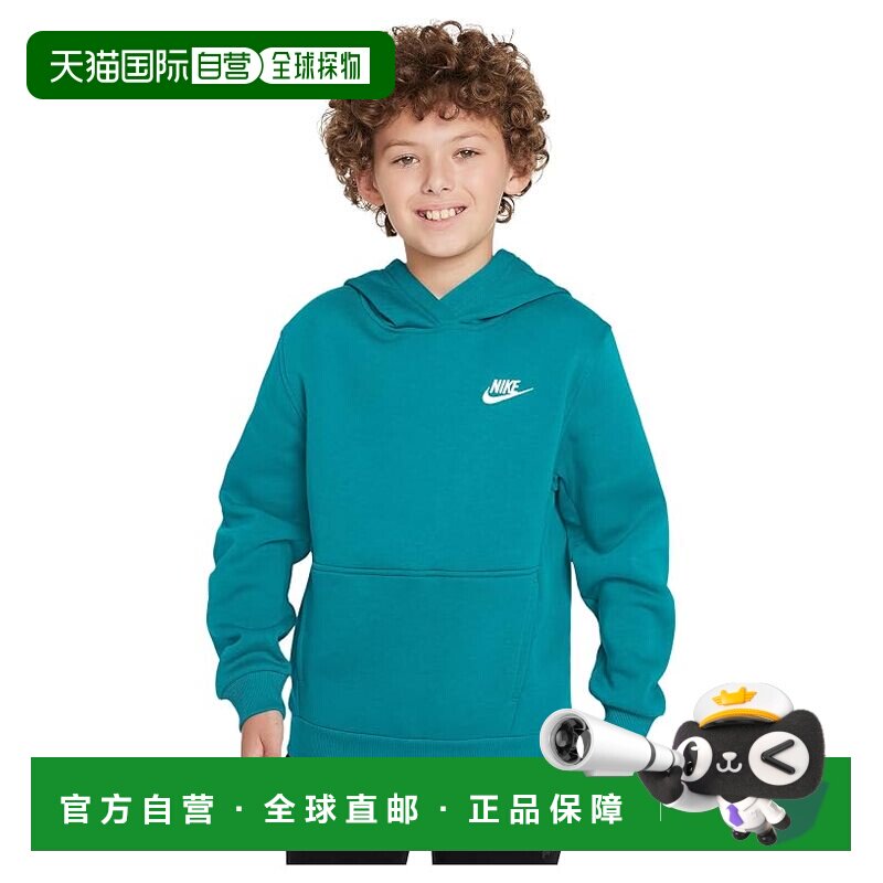 香港直邮Nike 耐克 女童 Club 休闲抓绒套头衫连帽衫(大童)童装