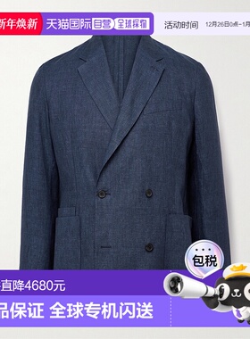 香港直邮Paul Smith 保罗 史密斯 男士 Delave 无结构双排扣亚麻