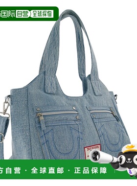 自营True Religion Horseshoe Stitch 牛仔布挎包 牛仔布 美国奥