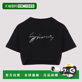 女士T恤 CROPPED BW70C5P729001 黑色 SS2025 香港直邮GIVENCHY