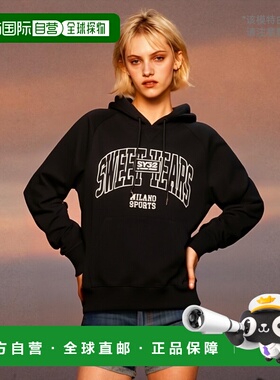 日本直邮SY32 大衣 MIX LOGO P/O 连帽衫 13004 长袖黑色徽标印花