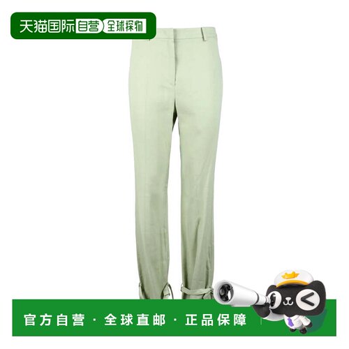 自营patrizia pepeViscose Linen Stretch Trousers - Green - wh