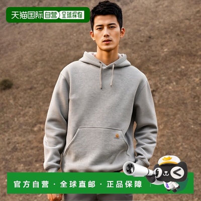 日本直邮Carhartt K121 中量级连帽衫 单点连帽衫 灰色 男士女士
