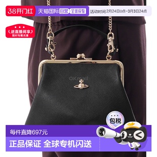 韩国直邮Vivienne Westwood西太后Granny格纹手提包单肩斜挎黑色