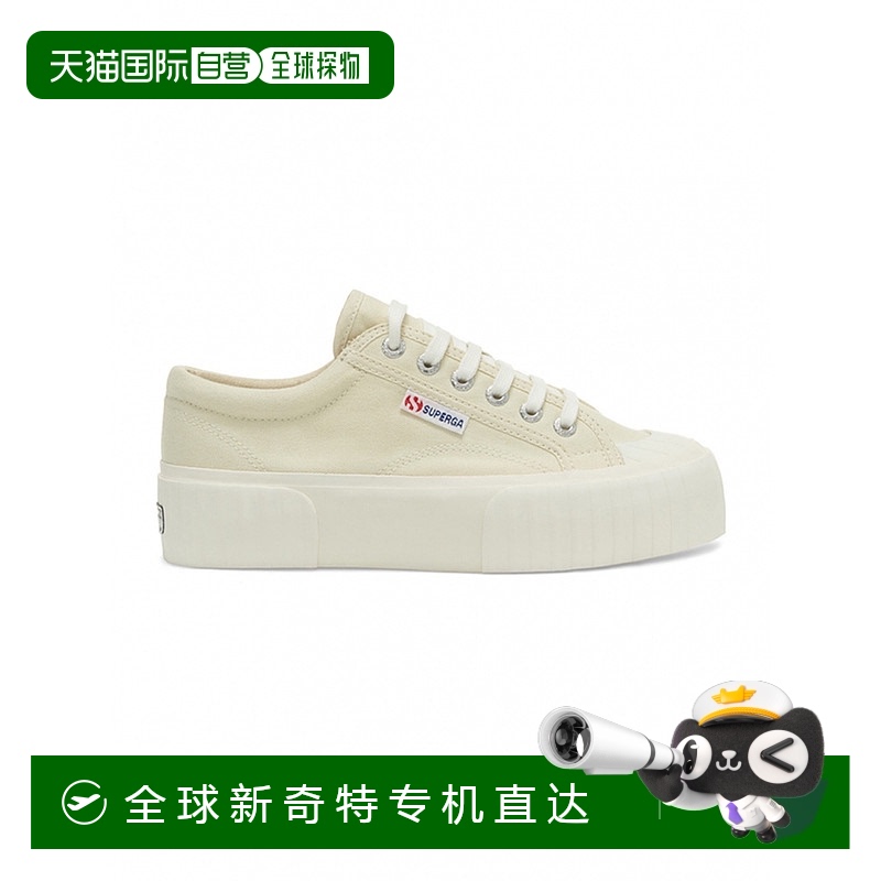 韩国直邮SUPERGA 2631条纹厚底鞋米色 S5111SWAKJ爆款