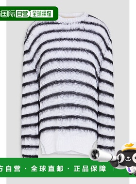 1h可退 香港直邮Marni 玛尼 女士 条纹圆领毛衣 GCMD0511Q0UFCB21