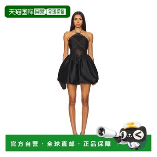 香港直邮Self-Portrait 女士 塔夫绸挂脖迷你连衣裙 RS25081SB