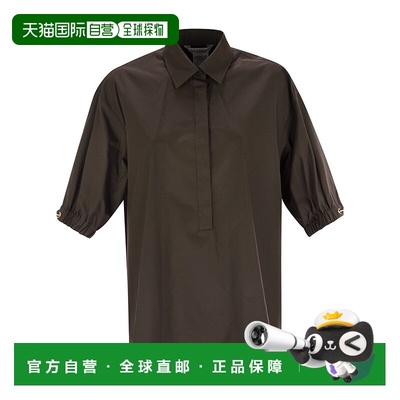 香港直邮MAX MARA 女士衬衫 1191055206041 SS2025 军绿色 短袖衬