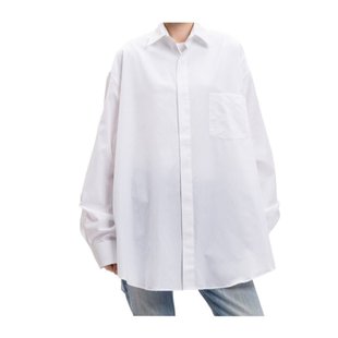 SS2025 UA66SH400WWHITE 白色 女士衬衫 VETEMENTS