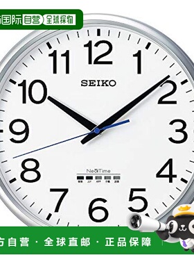 【日本直邮】SEIKO精工 电波挂钟 金属银 直径 350x48mm ZS253S