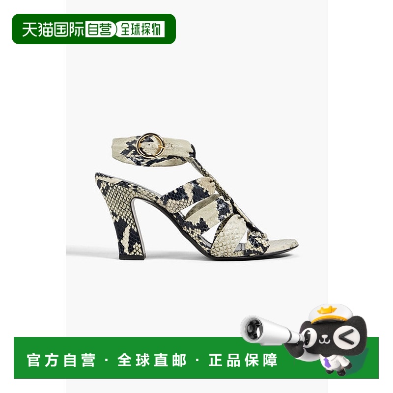 1h可退 香港直邮潮奢 KHAITE 女士 Perth 蛇皮质感凉鞋 F30508031