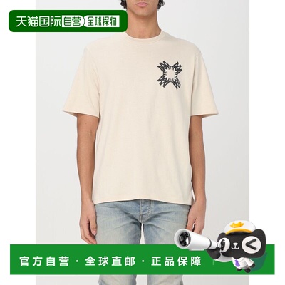 香港直邮AMIRI 男士T恤 SS2025 AMJYTE1132ALABASTER白色短袖