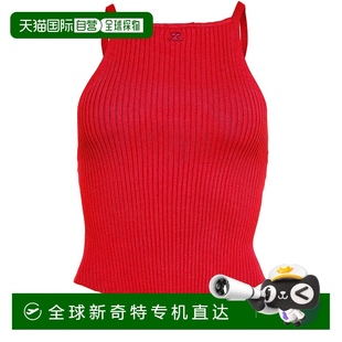 尖罗纹针织上衣 香港直邮潮奢 Courreges 女士 Signature