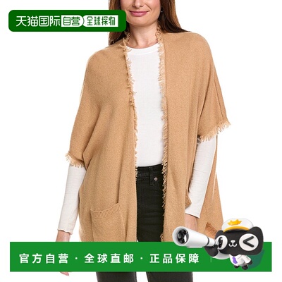 自营Amicale Cashmere Knit Cashmere Cape 披肩美国奥莱直发