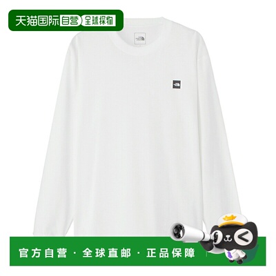 日本直邮THE NORTH FACE 长袖小方框Logo T恤男女通用NT32441