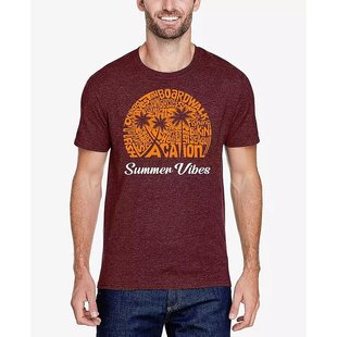 夏季 美国直邮LA 男士 Art 氛围优质混纺文字艺术T恤 Pop