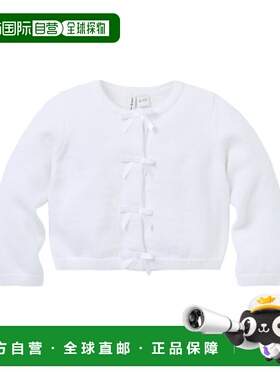 自营janie and jack珍妮和杰克弓开衫-白色 美国奥莱直发