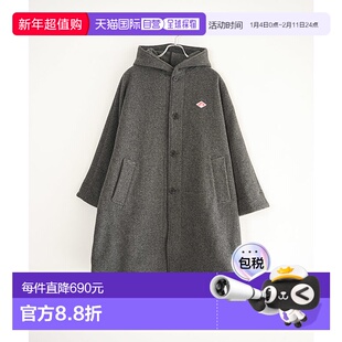 日本直邮DANTON 羊毛轻绒连帽长款大衣 女式外套 [DT-A0708WLP]