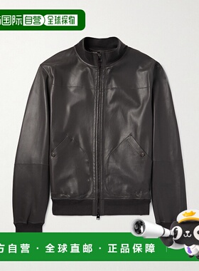 1h可退 香港直邮Canali 康钠丽 男士 Nuvola 皮革短夹克 LE00296O