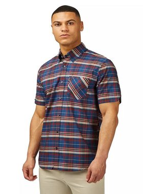 美国直邮Ben Sherman男士衬衫短袖直筒型 时尚舒适百搭男装上装