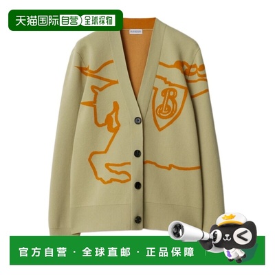 1h可退 香港直邮BURBERRY/博柏利 24FW 徽标棉质混纺针织开衫 Wom