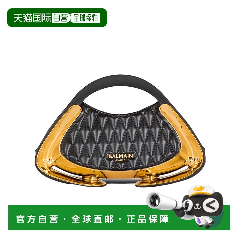 1h可退 香港直邮BALMAIN 女士斜挎包 DN0DA902KTUGEAD CO 黑色 小