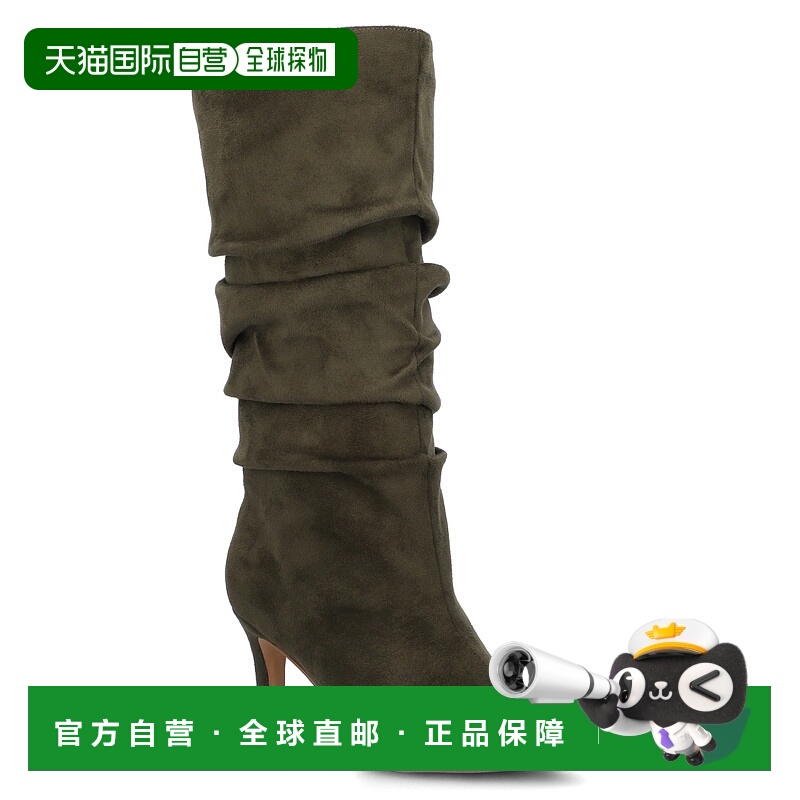自营 journee collectionJournee女式Sonnet及膝宽小腿松垮靴-橄