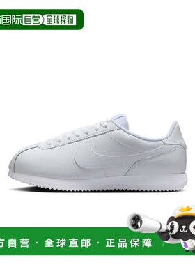 日本直邮Nike Cortez 舒适 皮革防滑耐磨 低帮跑步鞋 女款 白色